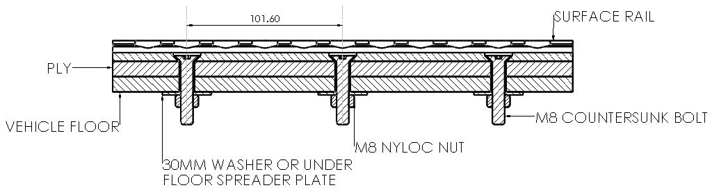 Rails for wheelchair accessible vehicles