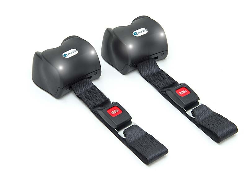 Electric retractors for front wheelchair tie-down