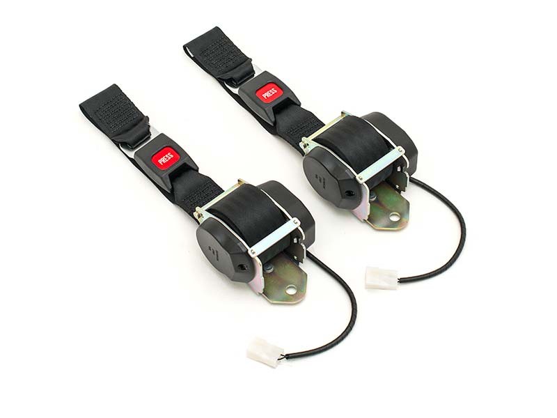 Electric retractors for front wheelchair tie-down