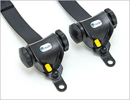 Mechanical retractors for wheelchair tie-down